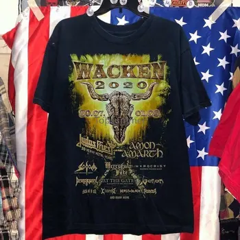 2020 Wacken Judas Priest Wacken Festival De Muzica 2020 Unisex Negru T Shirt