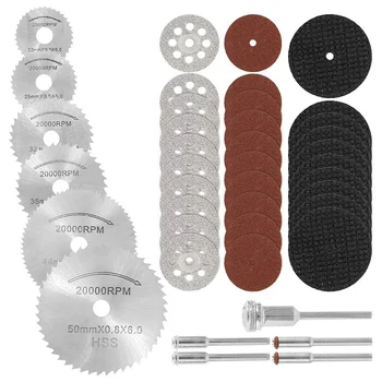 41Pcs Roată de Tăiere Set de Tăiere Rotative Roți Tool Kit pentru Dremel Rrotary Instrument Accesorii pentru Rășină Metal Lemn Piatră