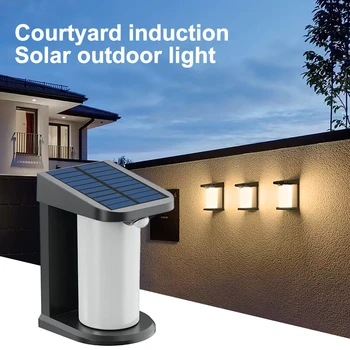 LED-uri Alimentate Solar Lampion de Perete Exterior Senzor de Mișcare Patio Perete corp de iluminat Veranda Impermeabil Montare pe Perete Gard Garaj Dec