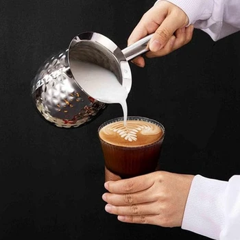 Turcă Ibric de Cafea,Filtru de Cafea din Inox Ibric de Cafea,Plită Ciocolata-Lapte Cald Cu Cioc 200Ml